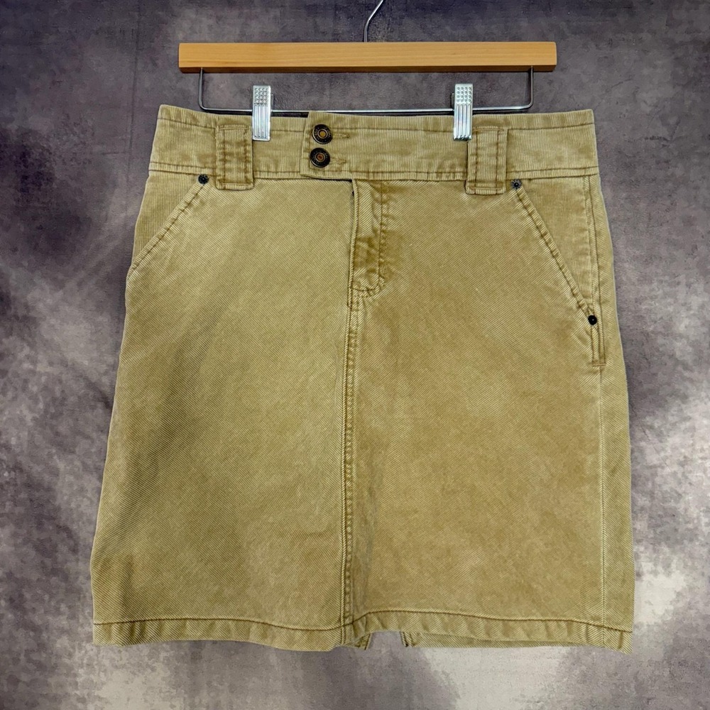 Vintage Gap Skirt Womens 8 Khaki Corduroy Stretch Jean Style Fall‎ Y2K